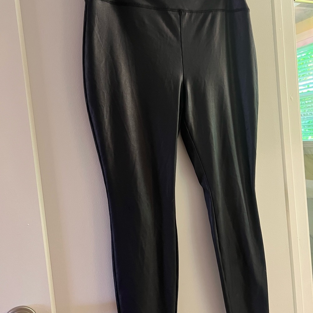 Black Faux Leather Leggings